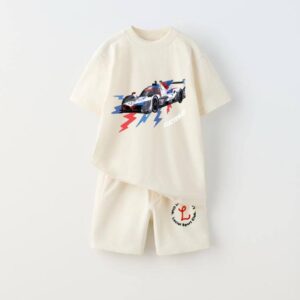 חליפה שחורה מכונית - בז', 6-7Y